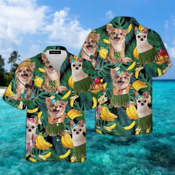 Chihuahua Summer Leaves Banana Hawaiian Shirt | For Men & Women | HW126-BehighStyle