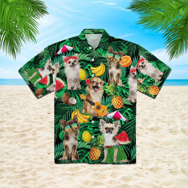 Chihuahua Summer Leaves Fruits Hawaiian Shirt | For Men & Women | HW322-BehighStyle