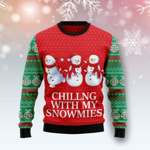 Chilling With My Snowmies Ugly Christmas Sweater | Adult | US1675