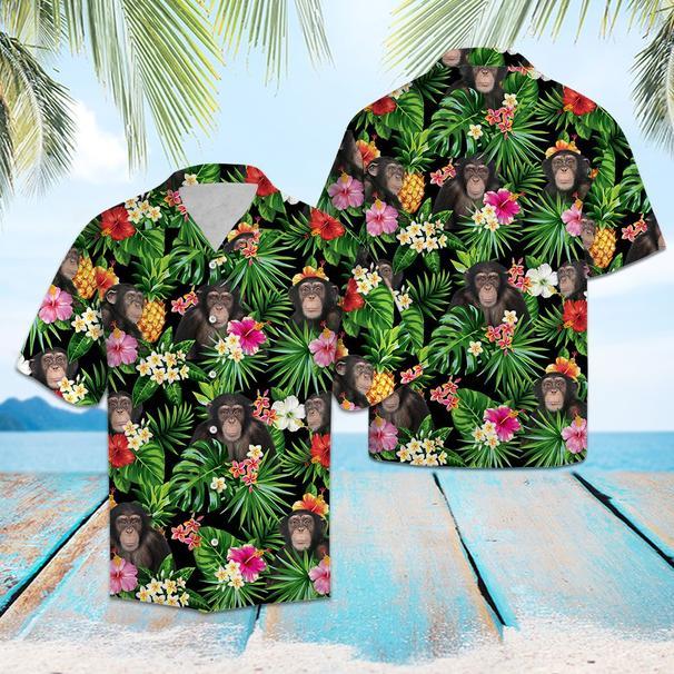 Chimpanzee Pineapple Tropical Hawaiian Shirt | For Men & Women | HW835-BehighStyle