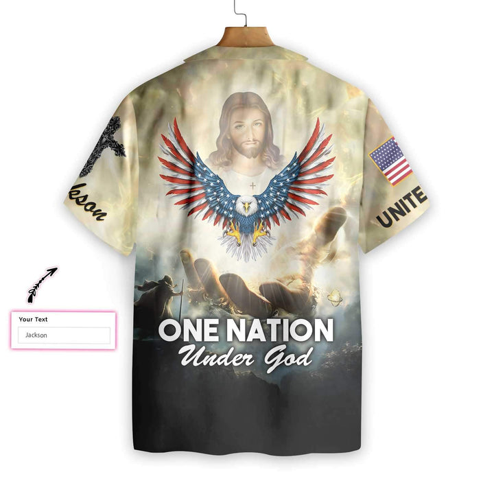 Christian One Nation Under God Custom Name Hawaiian Shirt | For Men & Women | HN395-BehighStyle