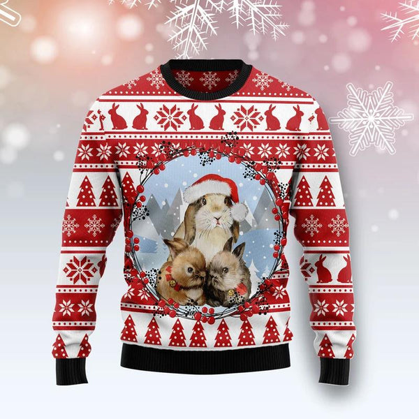 Christmas Bunny Ugly Christmas Sweater | For Men & Women | Adult | US1353-BehighStyle