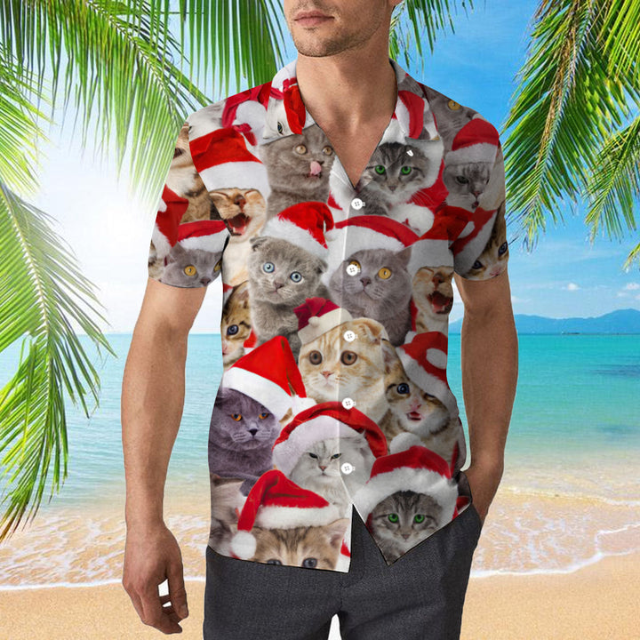 Christmas Cat Hawaiian Shirt | For Men & Women | HW2011-BehighStyle