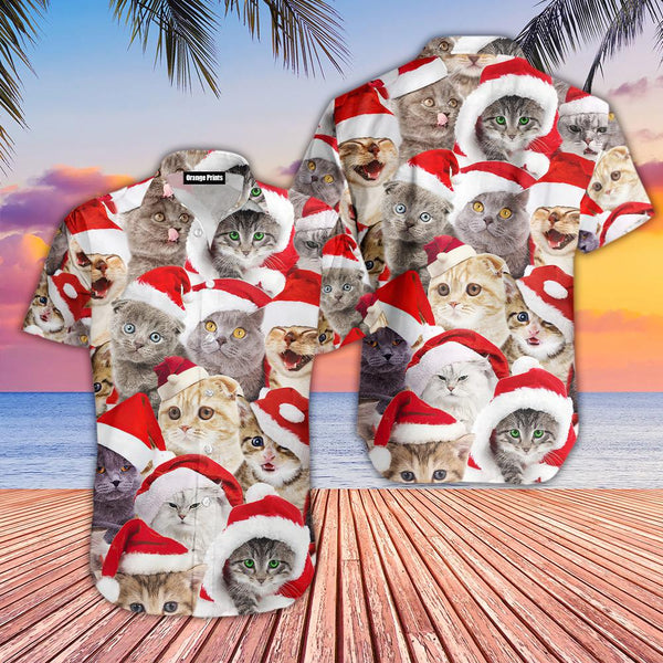 Christmas Cat Hawaiian Shirt | For Men & Women | HW2011-BehighStyle