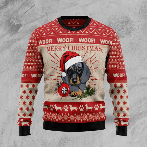 Christmas Dachshund Dog Ugly Christmas Sweater | Adult | US1758