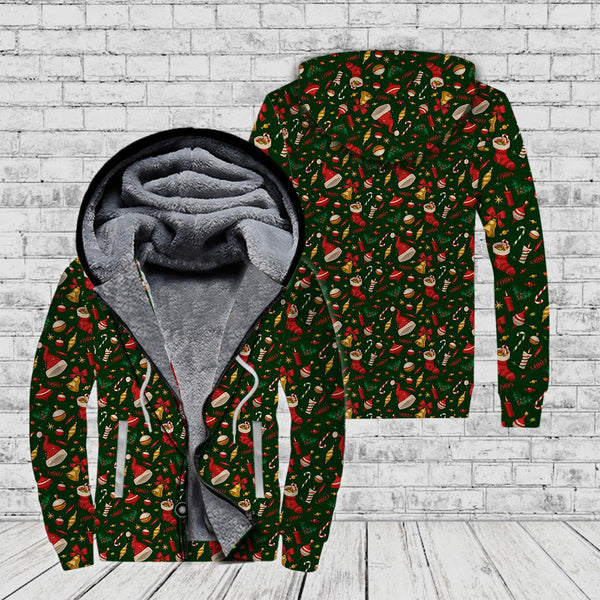 Christmas Fleece Zip Hoodie All Over Print | FZ226