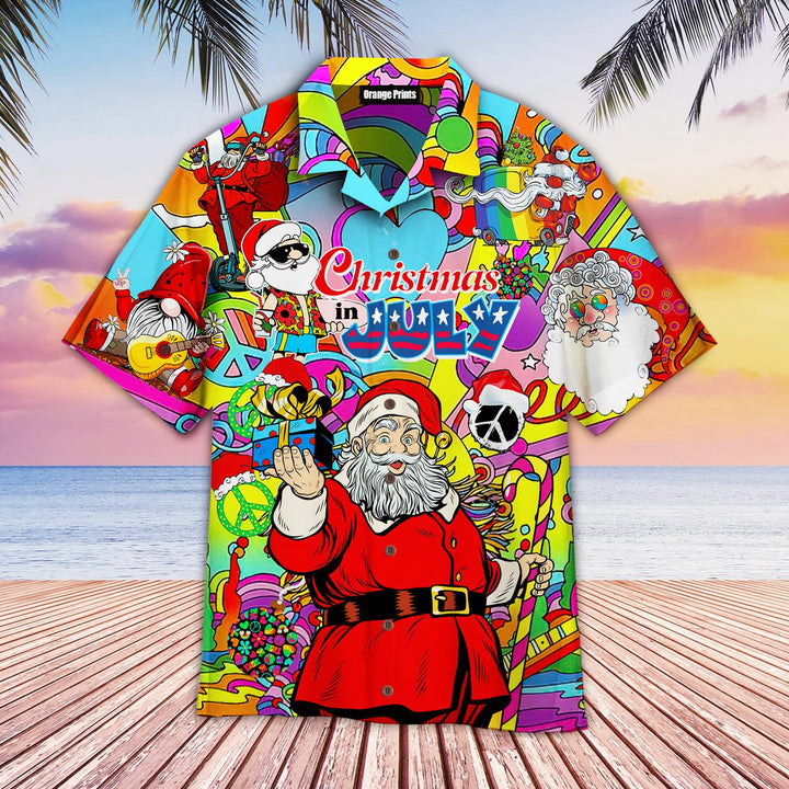 Christmas Hippie Santa Claus Hawaiian Shirt | For Men & Women | HW1870-BehighStyle