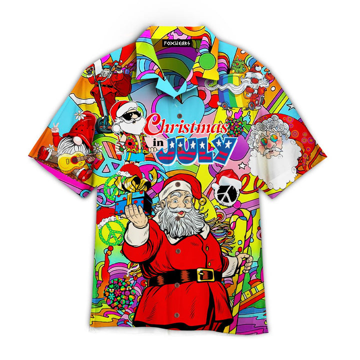 Christmas Hippie Santa Claus Hawaiian Shirt | For Men & Women | HW1870-BehighStyle