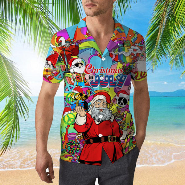 Christmas Hippie Santa Claus Hawaiian Shirt | For Men & Women | HW1870-BehighStyle