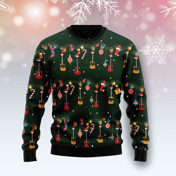 Christmas Instrument Electric Guitar Ugly Christmas Sweater | Adult | US1979