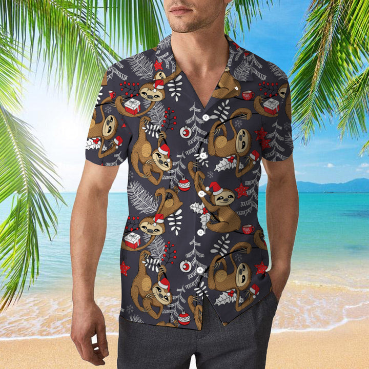 Christmas Lazy Sloths Hawaiian Shirt | For Men & Women | HW932-BehighStyle