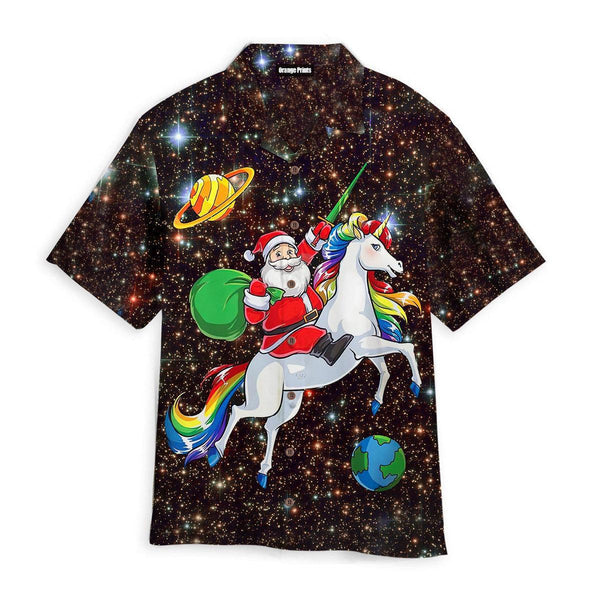 Christmas Santa Riding Unicorn Hawaiian Shirt | For Men & Women | HW2780-BehighStyle