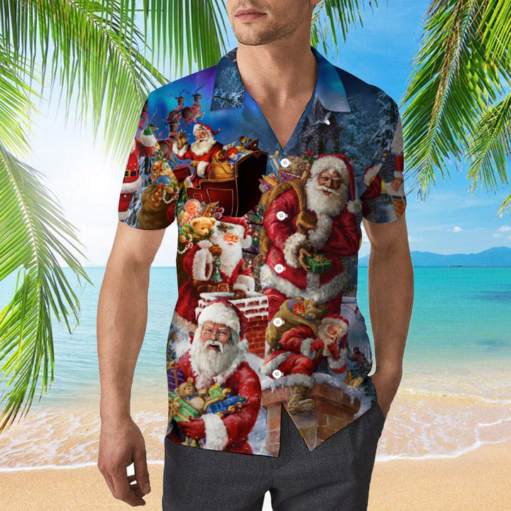 Christmas Say Hi From Santa Hawaiian Shirt | For Men & Women | HW2062-BehighStyle