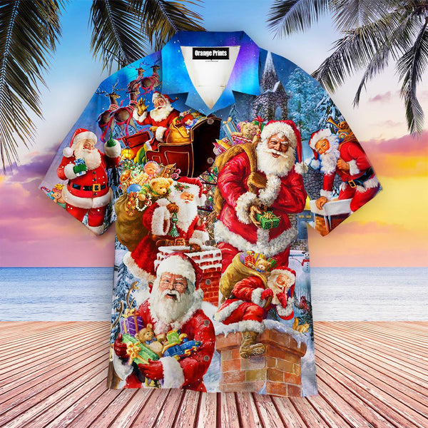 Christmas Say Hi From Santa Hawaiian Shirt | For Men & Women | HW2062-BehighStyle