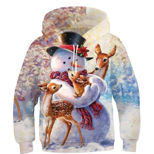 Christmas Snowman Deer 3D All Over Print | Adult | HP2480