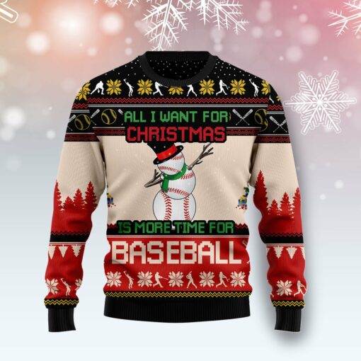 Christmas Time For Baseball Ugly Christmas Sweater | Adult | US1668