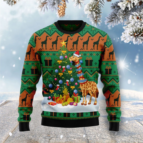 Christmas Tree Giraffe Ugly Christmas Sweater | Adult | US1749