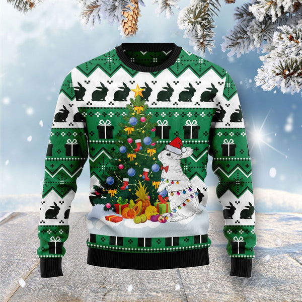 Christmas Tree Rabbit Ugly Christmas Sweater | Adult | US1745