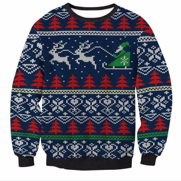 Christmas Tree Ugly Christmas Sweater | For Men & Women | Adult | US1298-BehighStyle