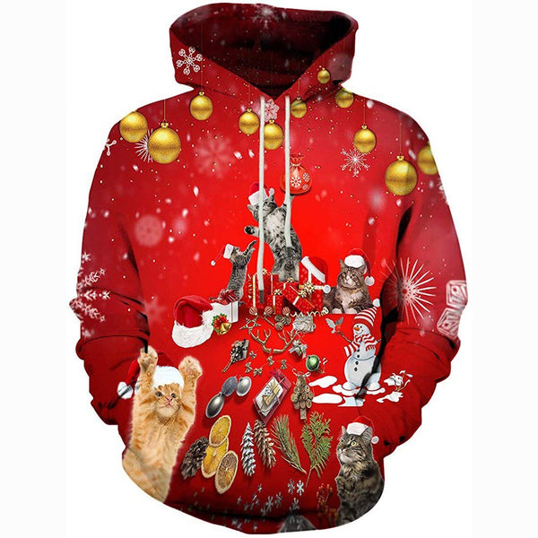 Christmas Ugly Funny Cat 3D All Over Print | Adult | HP2672