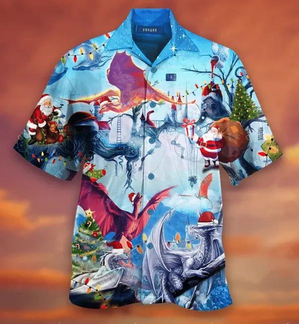 Christmas With Happy Dragons Hawaiian Shirt | For Men & Women | HW2749-BehighStyle