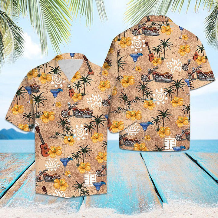 Classic Motorcycle Vintage Aloha Hawaiian Shirt | For Men & Women | HW909-BehighStyle
