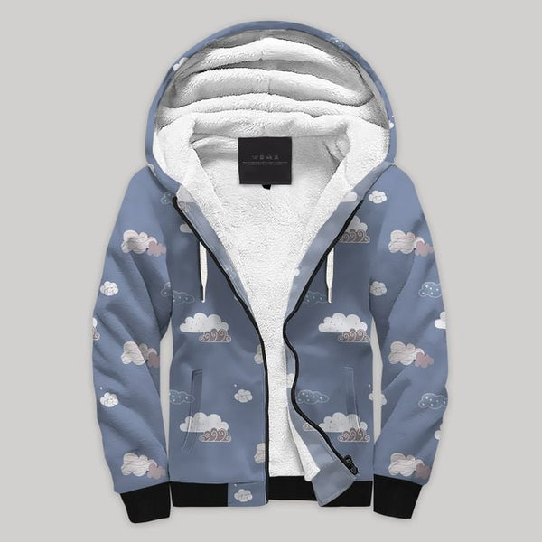 Cloud Garden Fleece Zip Hoodie All Over Print | FZ706
