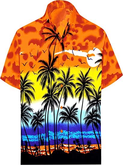 Coconut Tree Orange Hawaiian Shirt | HW3012