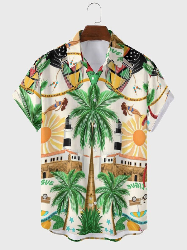 Coconut Vintage Beach Tropical Hawaiian Shirt | HW3015