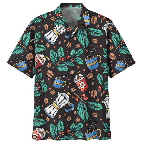 Coffee Aloha Colorful Summer Beach Hawaiian Shirt | For Men & Women | HW2553-BehighStyle