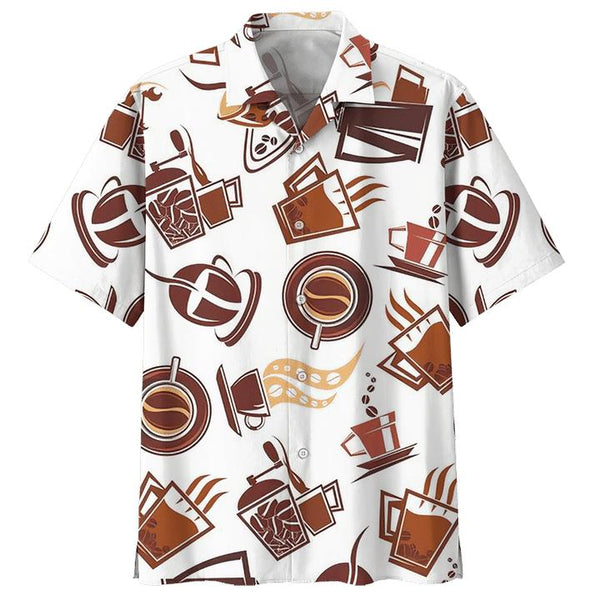 Coffee Aloha Colorful Summer Beach Hawaiian Shirt | For Men & Women | HW2556-BehighStyle