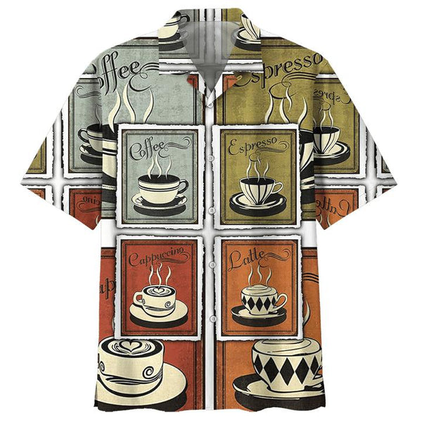 Coffee Aloha Colorful Summer Beach Hawaiian Shirt | For Men & Women | HW2557-BehighStyle