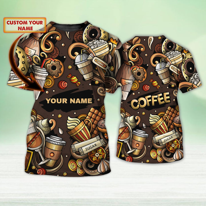 Coffee And Sugar Custom Name 3D All Over Print | For Men & Women | Adult | CN163-BehighStyle