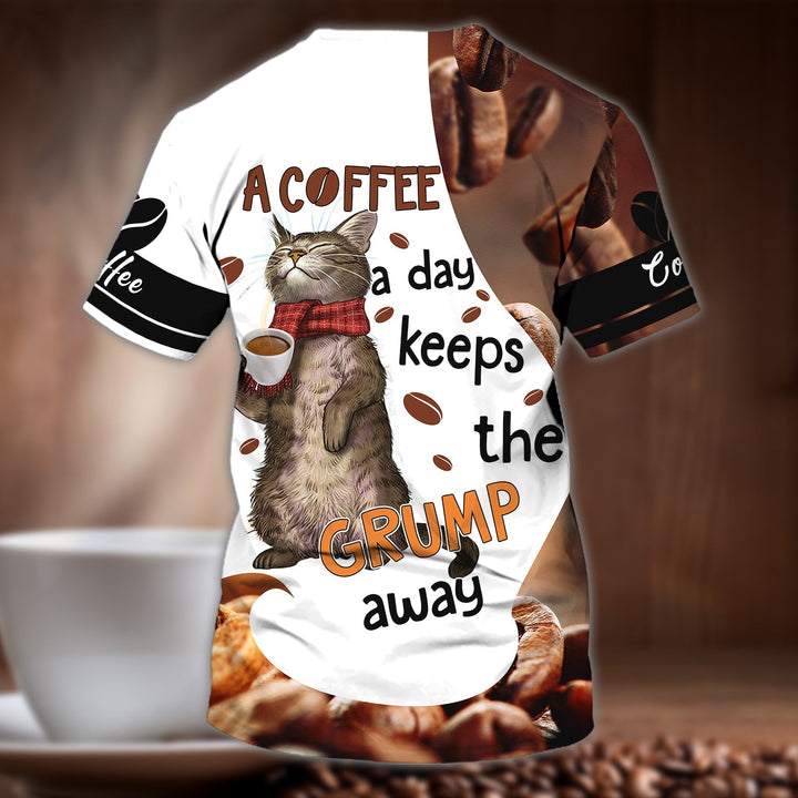 Coffee Cat Custom Name 3D All Over Print | For Men & Women | Adult | CN165-BehighStyle