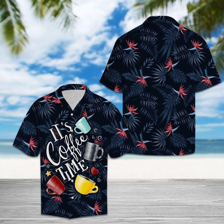 Coffee Time Dark Aloha Hawaiian Shirt | For Men & Women | HW2147-BehighStyle