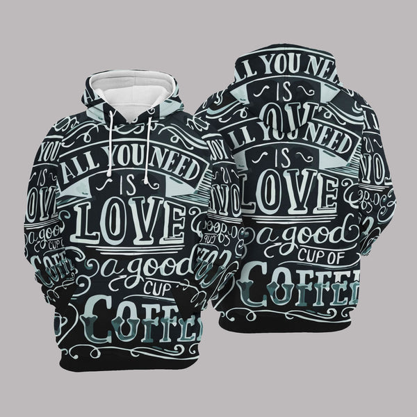 Coffee Typography Gray Awesome 3D All Over Print | For Men & Women | Adult | HP1382-BehighStyle