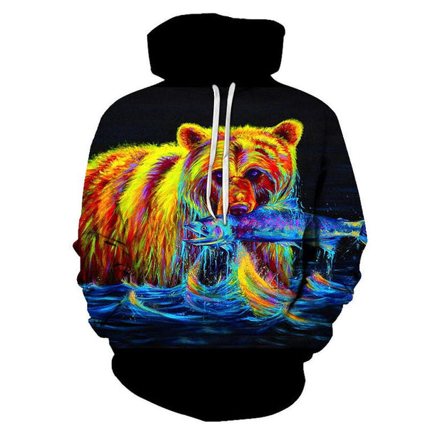 Colorful Bear Cool Design Unisex 3D All Over Print | For Men & Women | Adult | HP736-BehighStyle