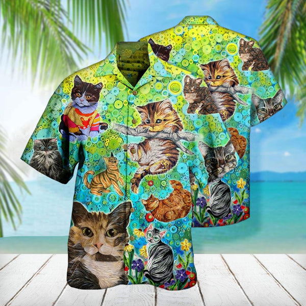 Colorful Cats Aloha Hawaiian Shirt | For Men & Women | HW542-BehighStyle