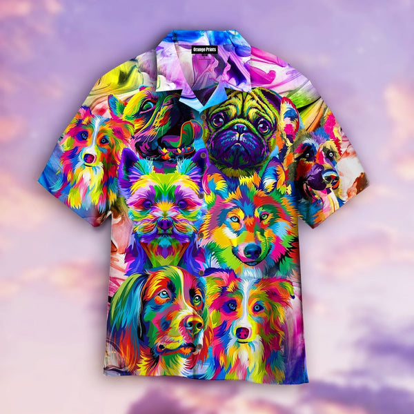 Colorful Dogs Aloha Hawaiian Shirt | For Men & Women | HW571-BehighStyle