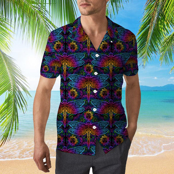 Colorful Dragonfly Mandala Hawaiian Shirt | For Men & Women | HW1949-BehighStyle