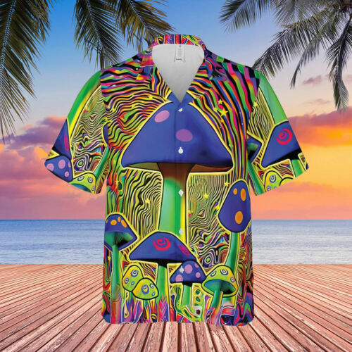 Colorful Hippie Tie Dye Mushroom Hawaiian Shirt | For Men & Women | HW1508-BehighStyle