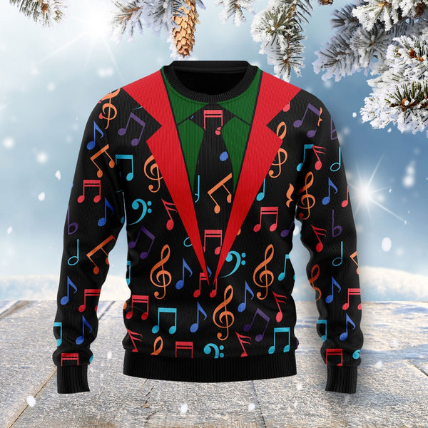 Colorful Music Notes Ugly Christmas Sweater | Adult | US1780