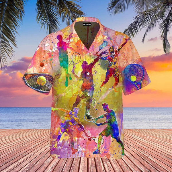Colorful Playing Tennis Man Hawaiian Shirt | HW3325