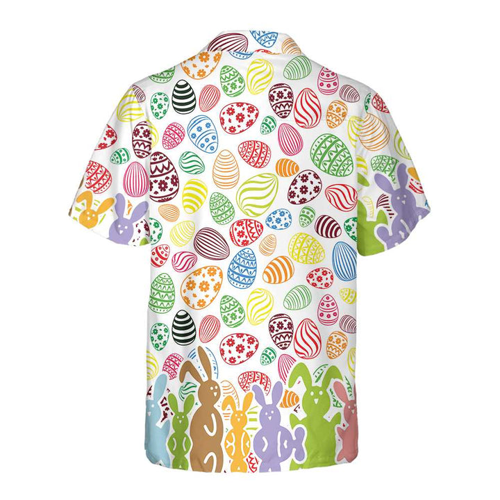 Colorful Rabbits And Easter Eggs Seamless Pattern Hawaiian Shirt | For Men & Women | HW1584-BehighStyle