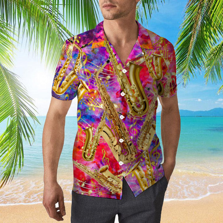 Colorful Saxophone Hawaiian Shirt | For Men & Women | HW1945-BehighStyle