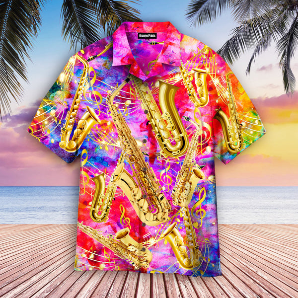Colorful Saxophone Hawaiian Shirt | For Men & Women | HW1945-BehighStyle