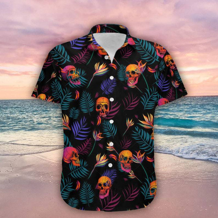 Colorful Skull Hawaiian Shirt | For Men & Women | HW1196-BehighStyle