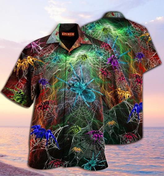 Colorful Spiderweb Hawaiian Shirt | For Men & Women | HW2462-BehighStyle