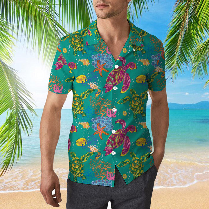 Colorful Turtles Hawaiian Shirt | For Men & Women | HW1928-BehighStyle