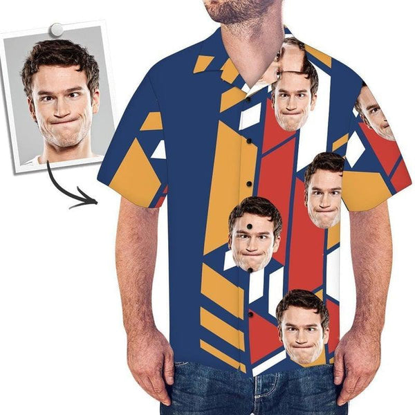 Coloring Shape Custom Photo Hawaiian Shirt | P257